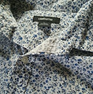 Small print floral button-up shirt